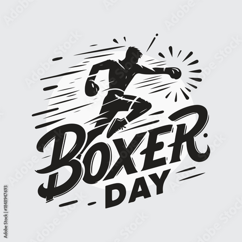 Black Silhouette boxer punching