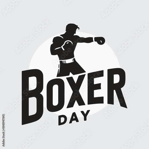 Black Silhouette boxer punching