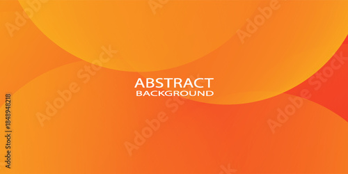 Minimal geometric background. Orange elements with fluid gradient. Dynamic shapes composition. Eps10 vector