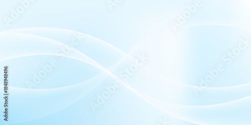 Abstract white wavy glowing lines on a blue background. Futuristic digital high-technology pattern. Health Care concept. Vector illustration