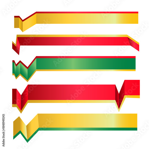 Gold ribbon paper for party decoration