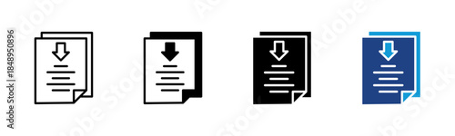 Receive icon set multiple style collection