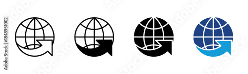 International icon set multiple style collection