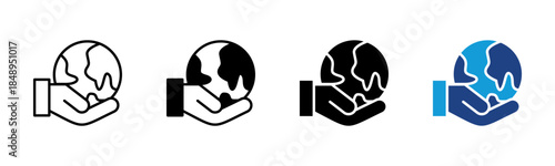 Environmental icon set multiple style collection