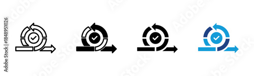 Agile icon set multiple style collection