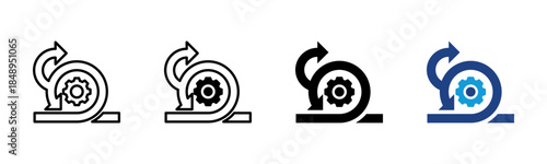 Scrum icon set multiple style collection