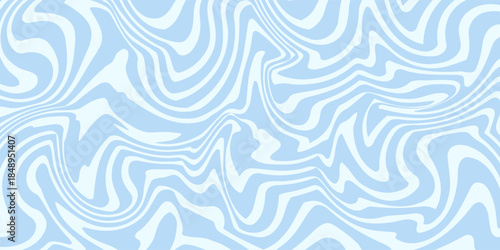 Abstract background seamless pattern with colorful waves. Trendy vector illustration in retro psychedelic style