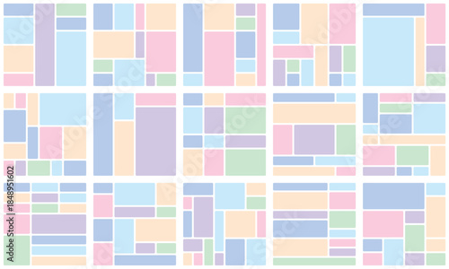 Soft Pastel Color Bento Grid