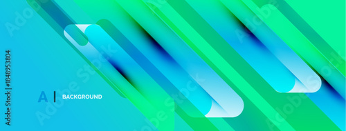 Abstract vibrant layers create dynamic visual effect. Gradient colors blend smoothly, offering modern aesthetic.