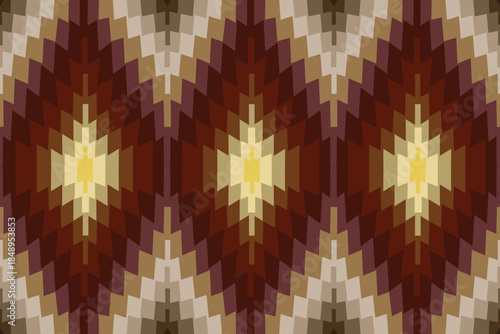 abstract golden background. Navajo tribal vector seamless pattern. Ethnic south western decor style. Boho  geometric ornament print. Design for carpet. Art ornament print. Wallpaper. Rug. Woven.fabric