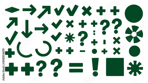 Essential graphic design symbols and user interface icons for various applications and projects isolated on transparent background, Vector, illustration