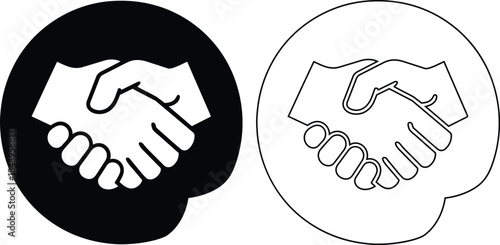 Handshake Icon Business Partnership Agreement Concept Symbol