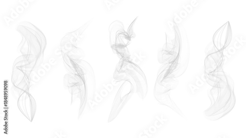 Realistic steam or smoke on hot tea, coffee, food. PNG Stock royalty free.	