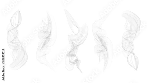 Realistic steam or smoke on hot tea, coffee, food. PNG Stock royalty free.	