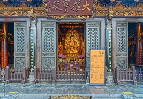 Asia, China, Xi'an, Great Wild Goose Pagoda, entrance to the temple
