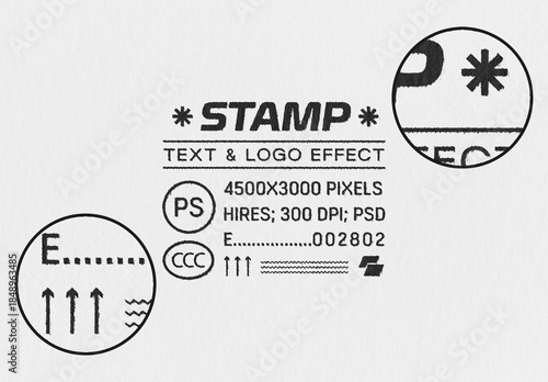 Stamp Printer Design Effect Mockup
