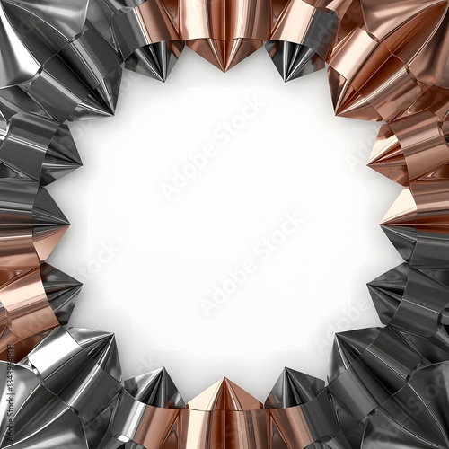 Metallic Flower Art Frame