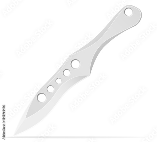 throwing combat knife weapon vector illustration isolated on white background