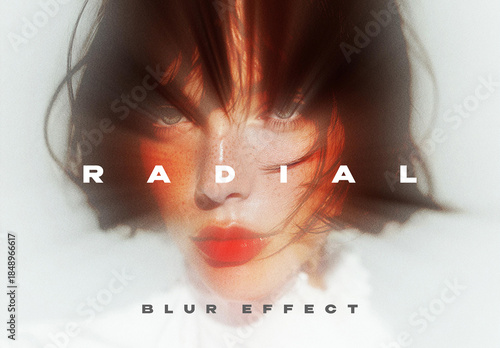 Radial Blur Photo Effect Mockup