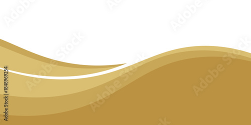 Vector gold line background curve element with white space for text and message design, overlapping layers, modren design