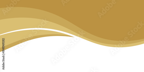 Vector gold line background curve element with white space for text and message design, overlapping layers, modren design eps10