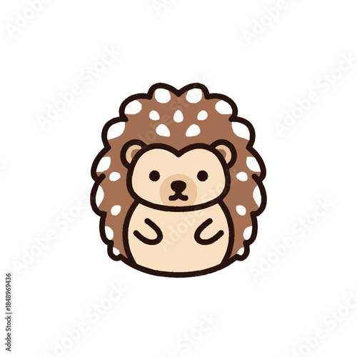 Adorable Cartoon Hedgehog Illustration.