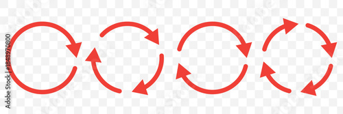 circle arrow icon set. circular arrow icon, refresh, reload arrow icon symbol sign, vector illustration