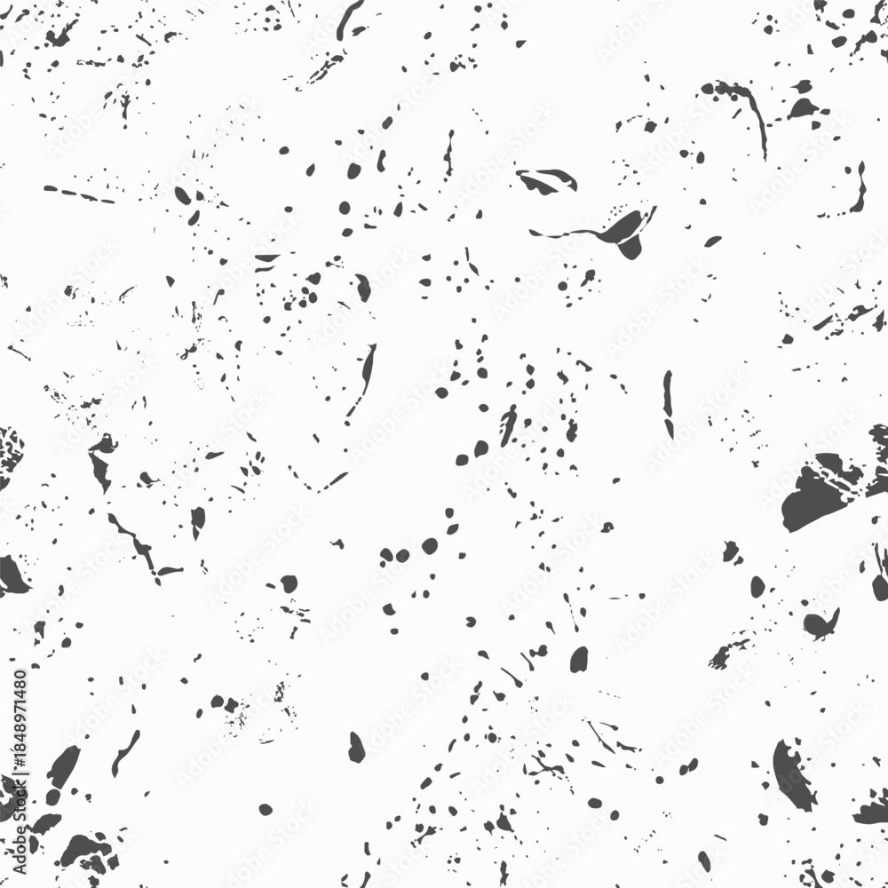 Fototapeta premium Dirty seamless texture. Grunge rough distress background. Aging gray and white urban metal texture. Overlay aged grainy messy template. Vector