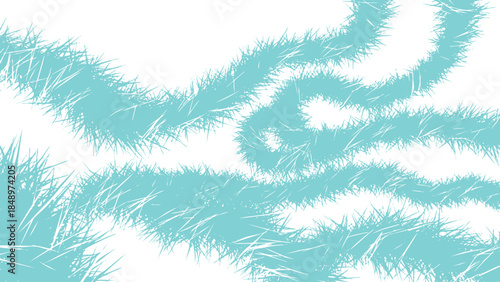 Abstract digital texture featuring jagged light blue brush strokes against a stark black background canvas