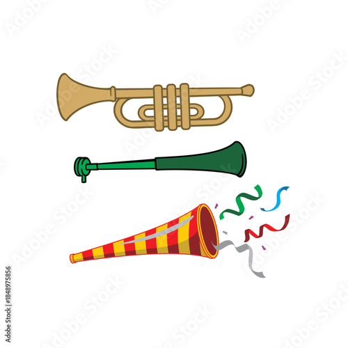 vector illustration of a trumpet for celebration