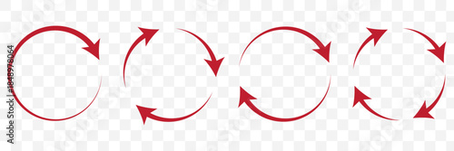 Transfer, swap, exchange, spin, flip concept. Circular arrow editable stroke outline icon isolated on white background flat vector illustration. Pixel perfect. 64 x