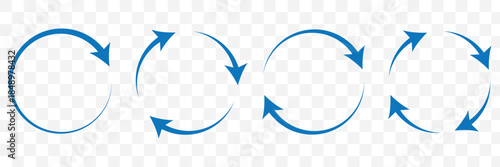 Transfer, swap, exchange, spin, flip concept. Circular arrow editable stroke outline icon isolated on white background flat vector illustration. Pixel perfect. 64 x