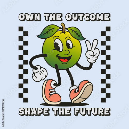 Simple and Fun Cartoon Mascot Character With Beautiful Phrase
