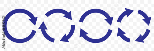 Circle of arrows. Recycle, repeat, refresh icon vector illustration