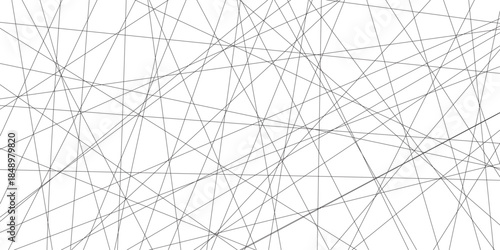 abstract black lines with white background.Creative and geometric shape with white luxury pattern and paper texture design in illustration with white line background.	