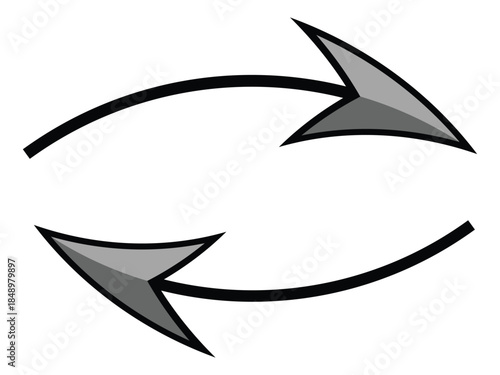 Arrow icon. Minimalist Directional Pointers and Navigational Symbols for User Interface. Vector illustration.