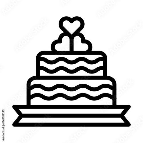 Wedding Cake line icon