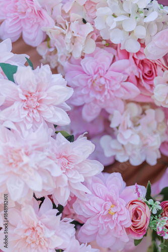Beautiful Arrangement of Soft Pink Flowers with Delicate Petals in Elegant Floral Composition