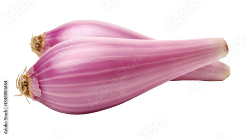 Obraz na płótnie Isolated shallots, healthy vegetable ingredient for cooking in kitchen or restau