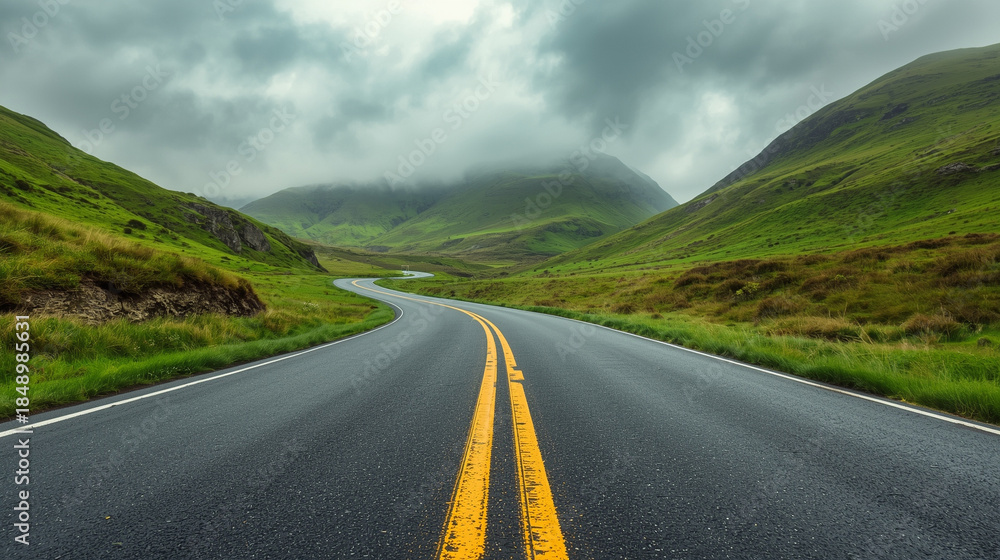 Naklejka premium road in the mountains