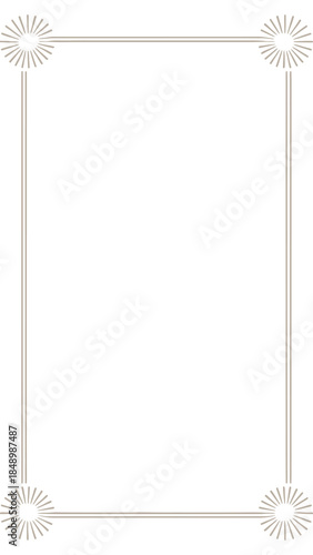 Elegant Border Design: A minimalistic and stylish frame featuring subtle decorative elements at each corner, creating a clean and sophisticated aesthetic. 