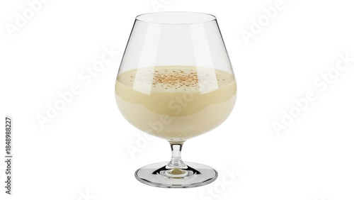 Foto Isolated brandy snifter filled with thick drink topped with spice, drink on eleg