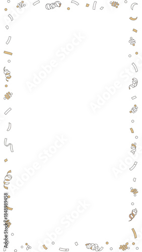 Celebration Frame: A festive border design adorned with confetti and streamers, perfect for conveying messages of joy and special occasions. 