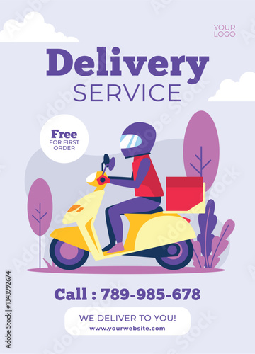 Delivery Service graphic flyer layout