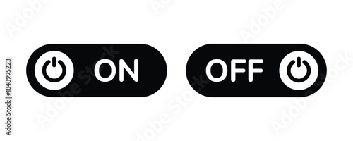 Start and shut down button symbol. On and off icon. Switch on switch off icon