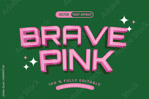 Brave Pink Style Text Effect