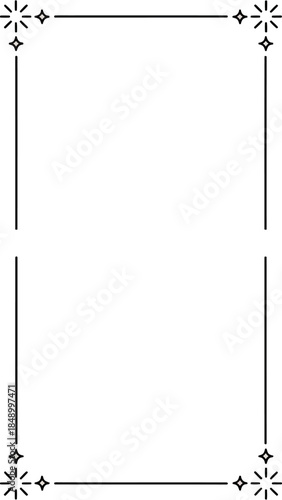 Elegant Border Design: A minimalist, timeless border design graces a clean, open space, perfect for adding a touch of sophistication to any creative project.