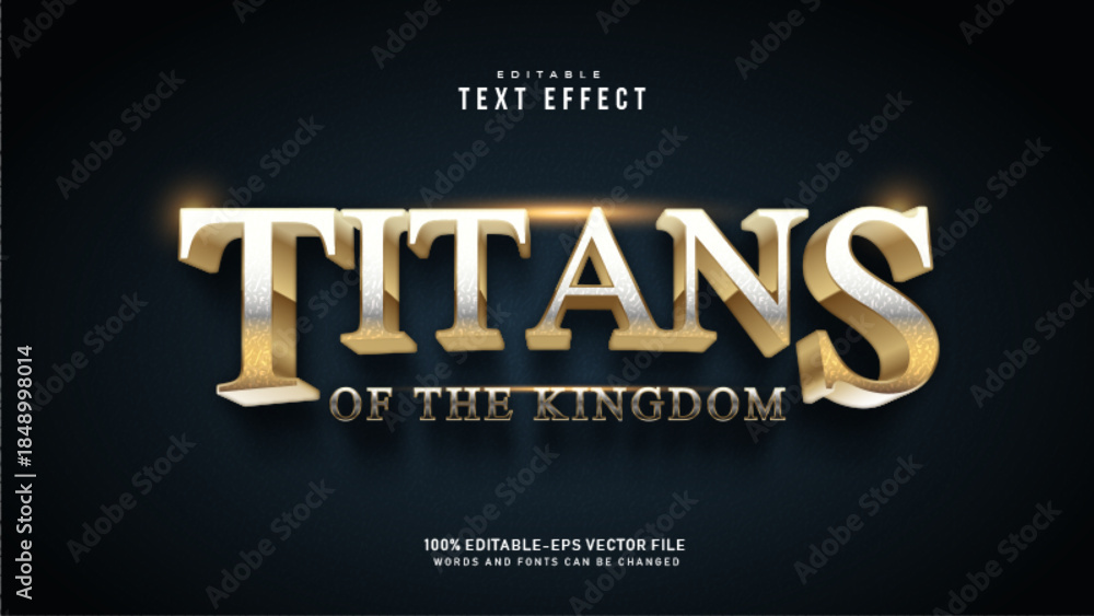 Obraz premium Golden Titans Text Effect
