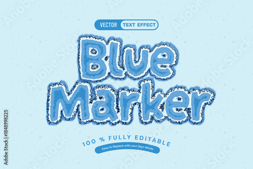 Blue Marker Editable Text Effect