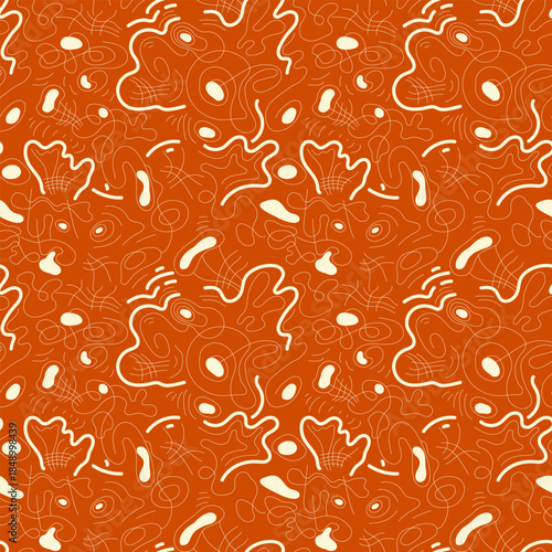 Seamless abstract unusual pattern with wavy lines. Psychedelic background
